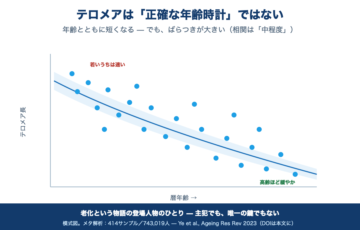 テロメア長と年齢は